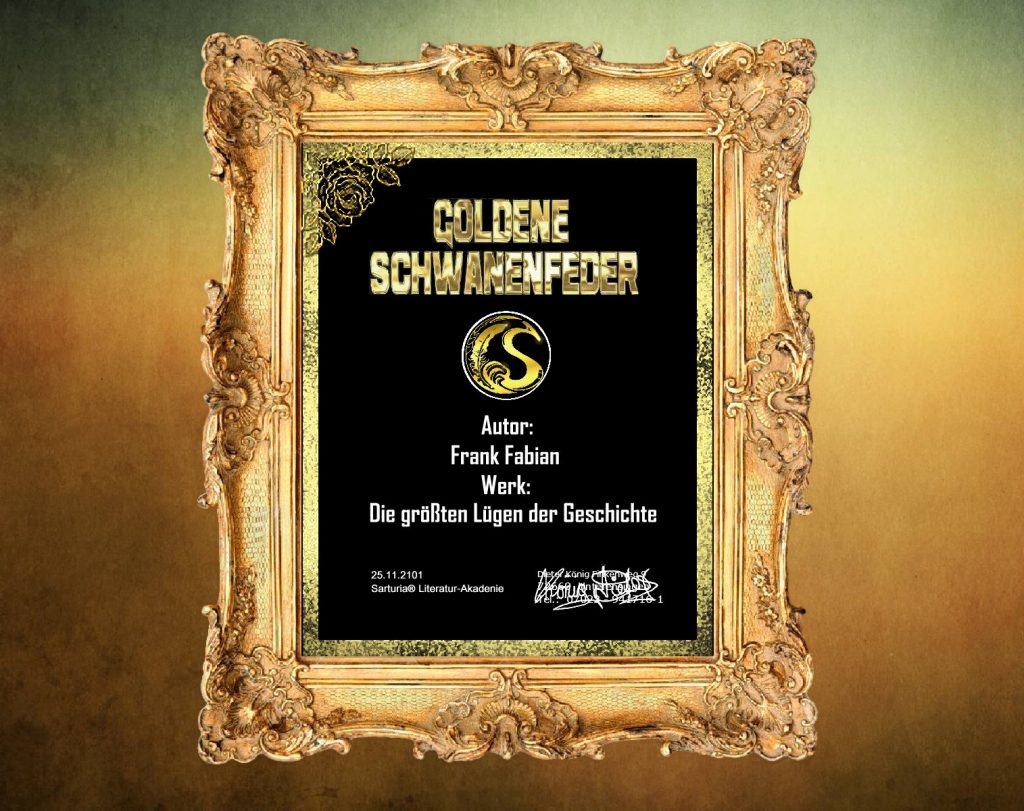 Goldene Schwanenfeder fr den Top-Seller Frank Fabian